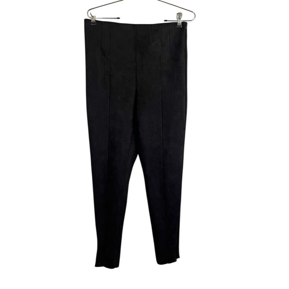 Zara Suede Skinny Pant Black L Neutral Minimalist Chic Preppy Boho Indie Folk